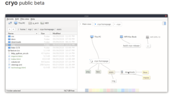 File Manager with Visual Bookmarks, Local and P2P File Sharing