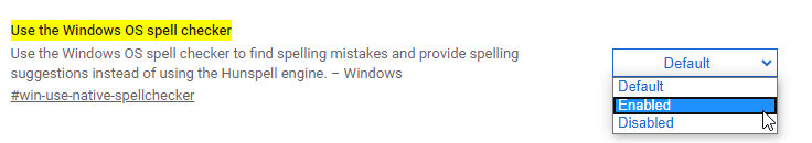 Enable Windows SpellChecker in Chrome