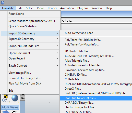 PolyTrans Open DWG File