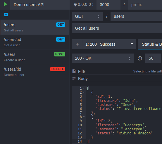 Run Mock API locally