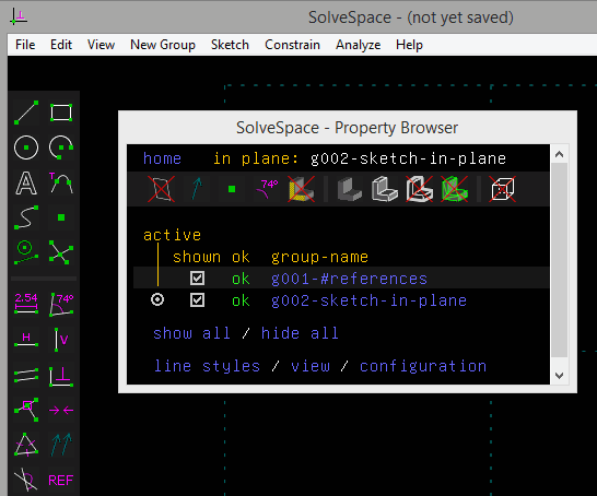 SolveSpace UI