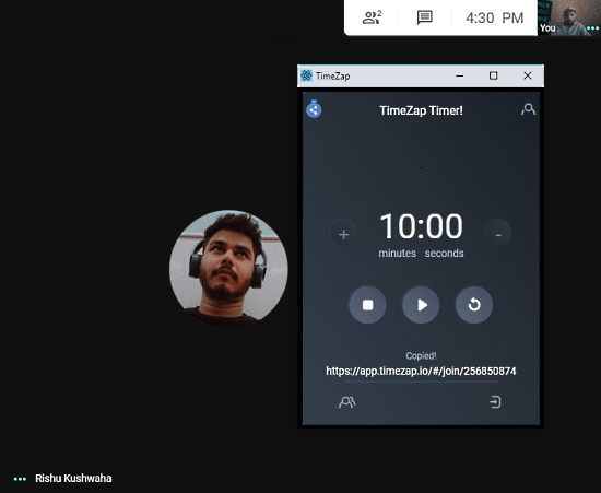 Add A Shared Timer to video meetings