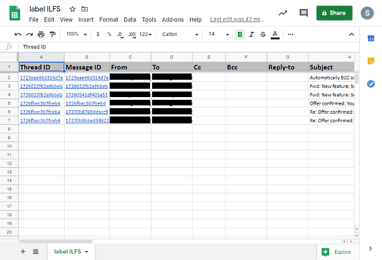 Automatically Export Gmail Emails to Google Sheets