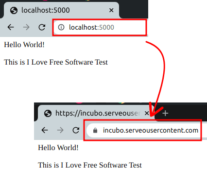 expose localhost to public internet via port forwarding