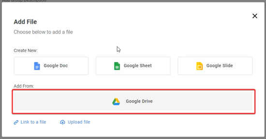 Import files from Google Drive