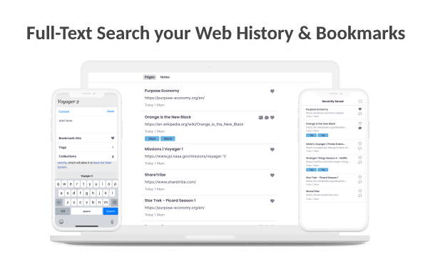 Search Browser History by Webpage Text, Tags, Annotations