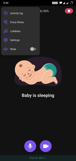 Play Lullaby and monitor with/without video