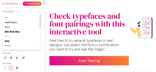 Font Pairing By People