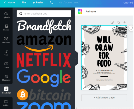 Fetch Company Logos in Canva from Brandfetch