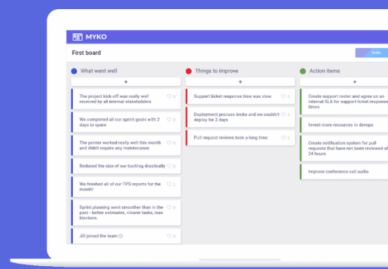 Online Agile Retrospective Tool to get Feedback from Team