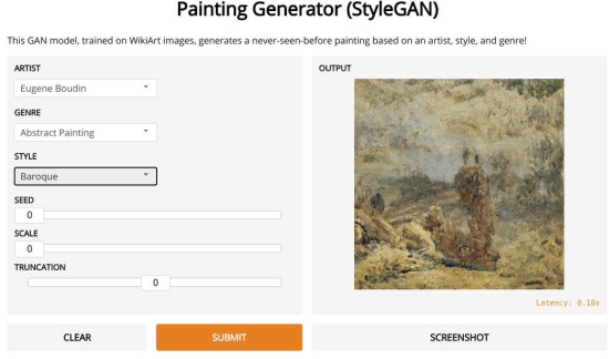 PAINTING GENERATOR IN ACTION