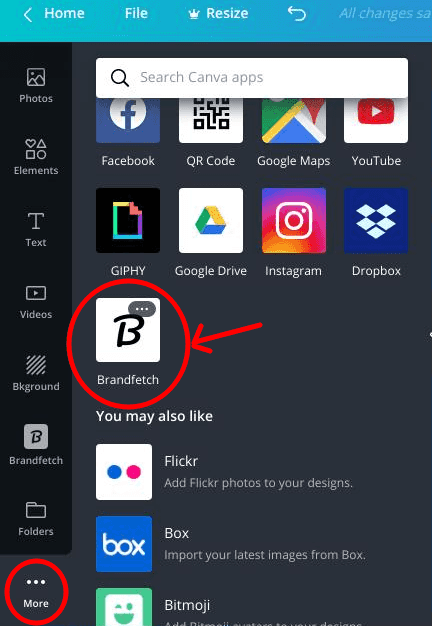canva brandfetch app
