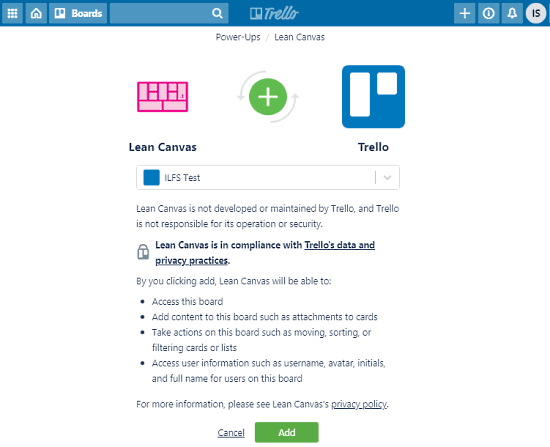 Lean Canvas for Trello