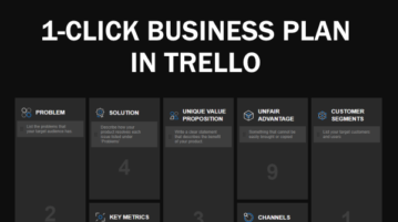 Create 1-Page Business Plan in Trello: Lean Canvas