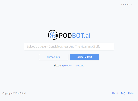 ai podcast generator