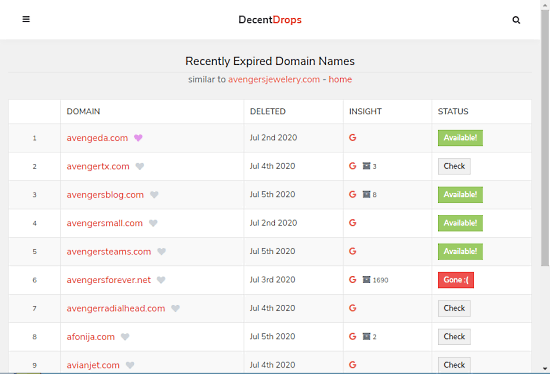 find pronounceable domain names