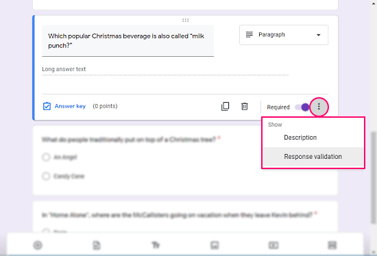 Enforce a maximum Response Length in Google Forms