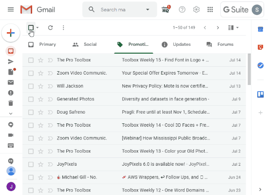 Forward Multiple Emails in One Click