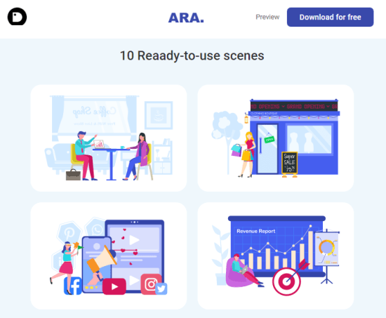 ARA free illustration library and creator