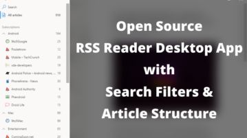 Open Source RSS Reader with Search Filters, Article Structure