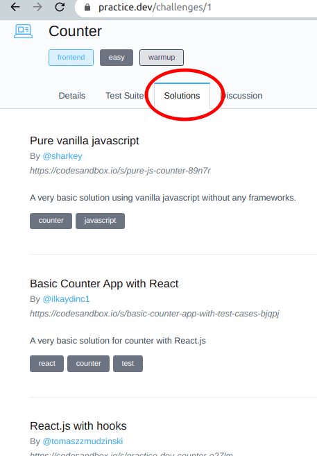 practice.dev challenge solutions