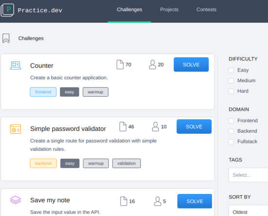 practice.dev challenges