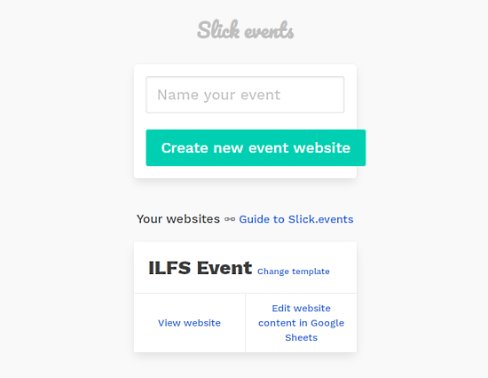 create event website to sell tickets