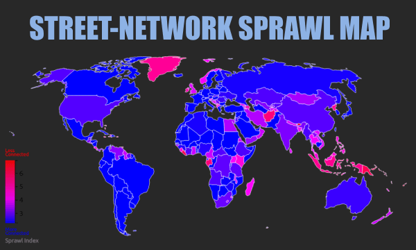 Free Global Sprawl Map to Check Street Connectivity