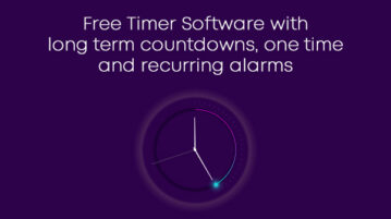 Free Timer Software with long term countdowns, one time and recurring alarms