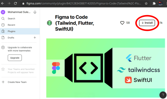 Figma to Code plugin