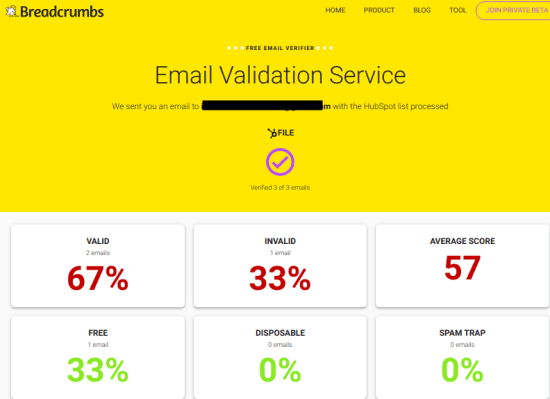 Free Email Verifier to Validate up to 10,000 Emails with 1 click: