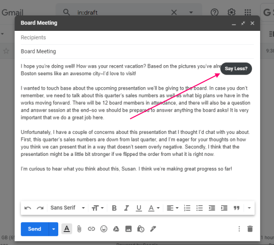 automatically summarize text in gmail
