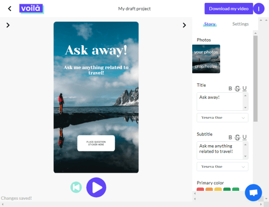 animated stories with text for social media