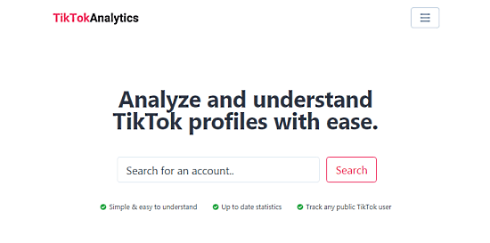 analyze tiktok profiles for free