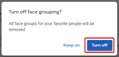 Turn off Facial Grouping