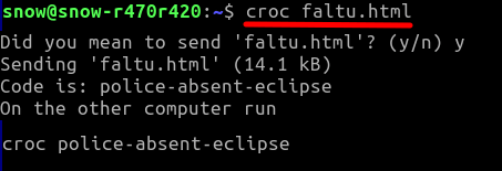 Croc send file