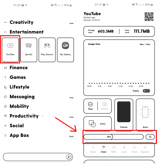 Ratio set brightness