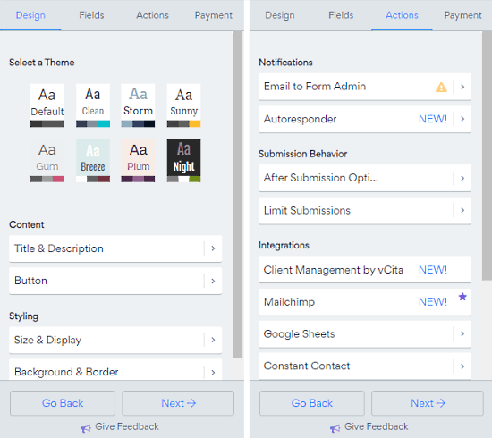 customize form for zoom meetings