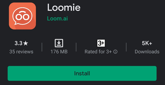 Loomie Live on Android Phone