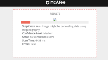 Free Steganography Detection Tool for Images by McAfee