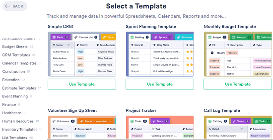 Jotform Table Templates