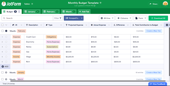 Jotform Tables Free Airtable Alternative