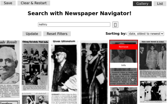 News paper navigator search results