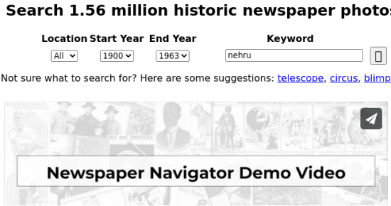 Newspaper Navigator Search UI