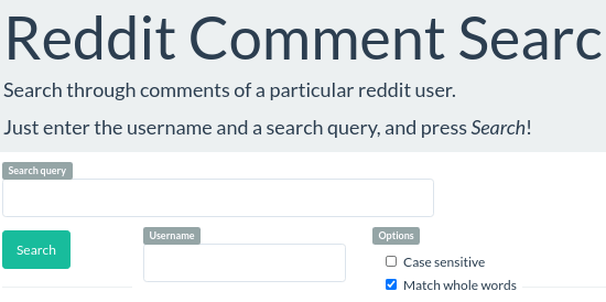 Reddit Comments Search