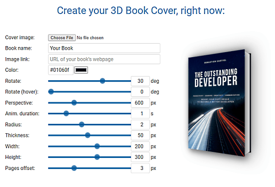 create your 3d book cover