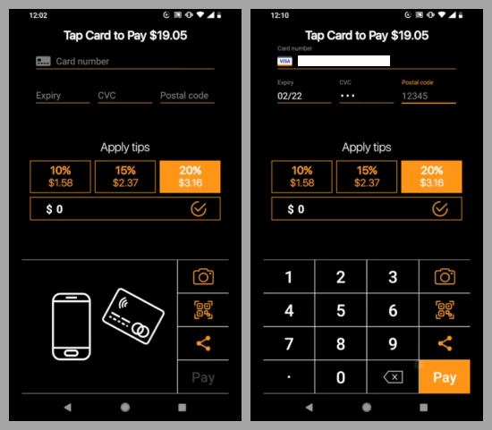 card payments on phone without POS terminal