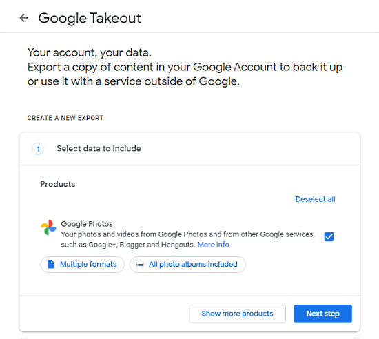 google takeout