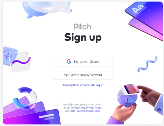Sign up to Pitch