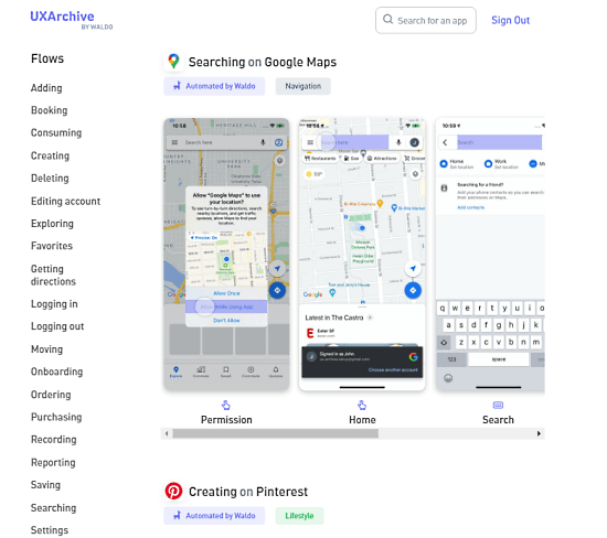 explore UX trends by categories